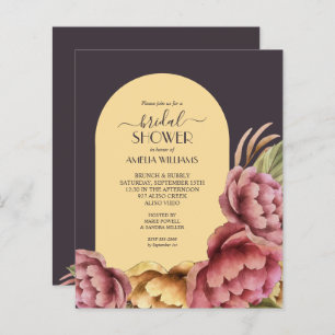 Papier Invitations de douche nuptiale florale