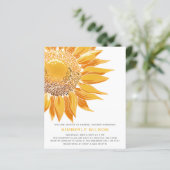 Papier Invitations de douche nuptiale Sunflower Budget (Debout devant)