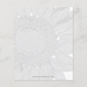 Papier Invitations de douche nuptiale Sunflower Budget (Dos)