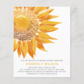 Papier Invitations de douche nuptiale Sunflower Budget (Devant)