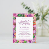 Papier Invitations de douche tropicale florale (Debout devant)