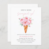 Papier Invitations de Fête des mariées de crème glacée ro (Devant / Derrière)