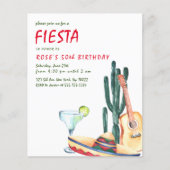Papier Invitations de fête Fiesta Budget (Devant)