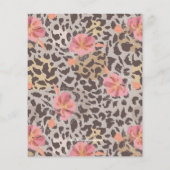 Papier Invitations de Fêtes des mariées florales Posters  (Dos)