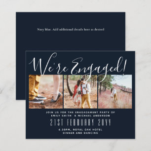 Papier Invitations de la partie d'engagement de PHOTO con