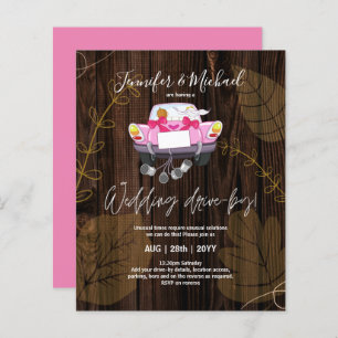 Papier Invitations de mariage à budget Drive-BY - Couple 