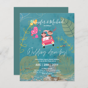 Papier Invitations de mariage à budget Drive-BY - Couple 