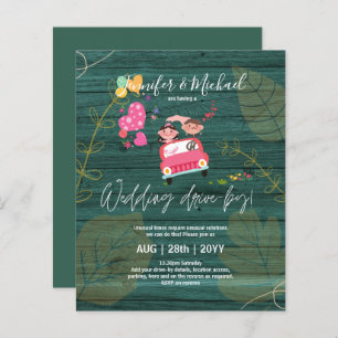 Papier Invitations de mariage à budget Drive-BY - Couple 