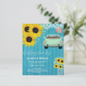 Papier Invitations de mariage à budget Drive-BY - Couple (Debout devant)