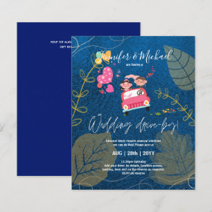Papier Invitations de mariage à budget Drive-BY - Couple