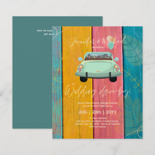 Papier Invitations de mariage à budget Drive-BY - Couple