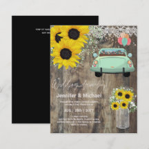 Invitations de mariage à budget Drive-BY - Couple