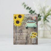 Papier Invitations de mariage à budget Drive-BY - Couple  (Debout devant)