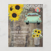 Papier Invitations de mariage à budget Drive-BY - Couple  (Devant)