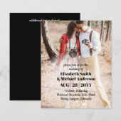 Papier Invitations de mariage avec photo du budget (Devant / Derrière)