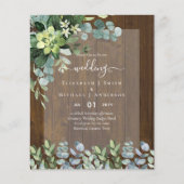 PAPIER INVITATIONS DE MARIAGE BUDGÉTAIRE DATES D'ÉPARGNE  (Devant)