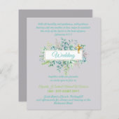 Papier Invitations de mariage catholique moderne Botaniqu (Devant / Derrière)