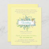 Papier Invitations de mariage catholique moderne verdure (Devant / Derrière)