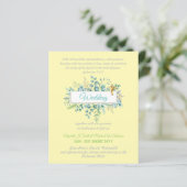 Papier Invitations de mariage catholique moderne verdure (Debout devant)
