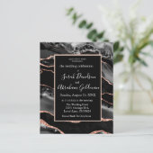 Papier Invitations de mariage de l'âge noir du budget per (Debout devant)