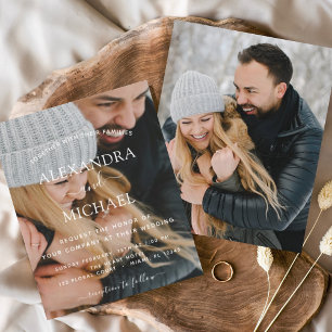 Papier Invitations de mariage de photos budgétaires