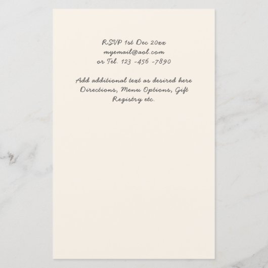 Papier Invitations de mariage Dusty Blue Boho (Dos)