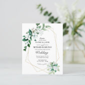 Papier Invitations de mariage géométrique abordable (Debout devant)