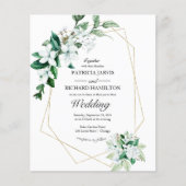 Papier Invitations de mariage géométrique abordable (Devant)