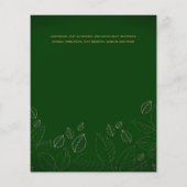 Papier Invitations de mariage Green Gold (Dos)
