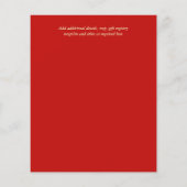 Papier Invitations de mariage hindou Red Gold Cartoon Cou (Dos)