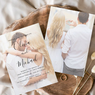 Papier Invitations de mariage photo budget