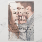 Papier Invitations de mariage photo transparente du budge (Devant)