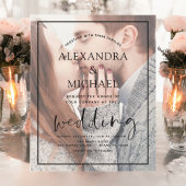 Papier Invitations de mariage photo transparente du budge