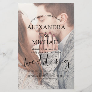 Papier Invitations de mariage photo transparente du budge