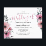 Papier Invitations de mariage rose floral Budget<br><div class="desc">Invitation vos invités à célébrer votre jour de mariage,  avec ces élégantes invitations de mariage rose floral. Avec un arrière - plan blanc classique,  un éventail de fleurs roses et une élégante modèle mariage,  il est facile de customiser.</div>