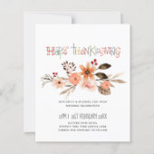 Papier Invitations de mariage Thanksgiving Dusty Blue Ora (Devant)