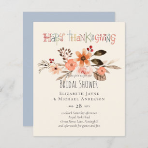 Papier Invitations de mariage Thanksgiving Dusty Blue Ora