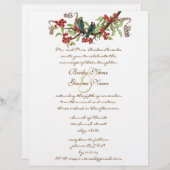 Papier Invitations de mariage Turquoise et rouge pour ois (Devant / Derrière)