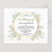 Papier Invitations de mariage verdoyantes à budget (Devant)