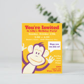 Papier Invitations de singes pour la fête d'anniversaire  (Debout devant)