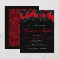 Invitations de soirée Budget Casino