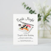 Papier Invitations de soirées de sushi (Debout devant)