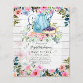 Papier Invitations de Tea Party | BABY SHOWER | Anniversa (Devant)