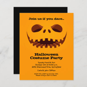 Papier Invitations d'Halloween Jack o' Lantern Budget