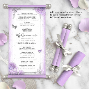 Papier Invitations do-it-yourself Scroll Quince Violet Cl