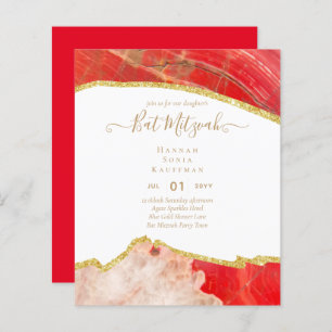 Papier Invitations du BAT MITZVAH de Parties scintillant