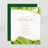 Papier Invitations du BAT MITZVAH de Parties scintillant  (Devant / Derrière)