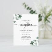 Papier Invitations du budget de réception du soir mariage (Debout devant)