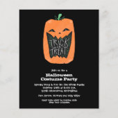 Papier Invitations du Citrouille Budget Halloween Party (Devant)