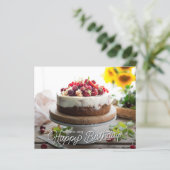 Papier Invitations Élégantes à la fête du gâteau d'annive (Debout devant)